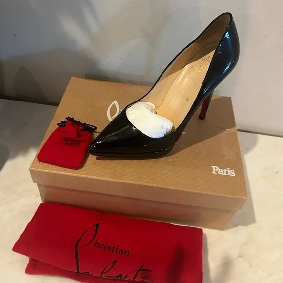 Christian Louboutin Black Pigalle Plato 120 SZ 37 Leather Pumps - Picture 11 of 13